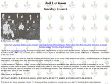 Tablet Screenshot of levinsongenealogy.org